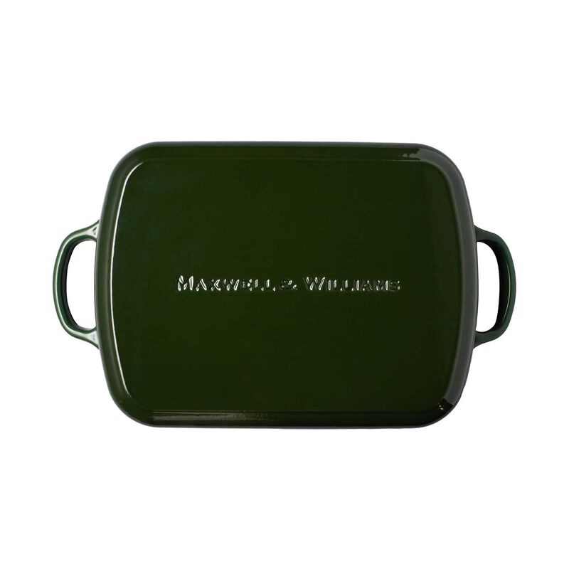 Maxwell & Williams Cast Iron Roaster English Racing Green 34x26cm/5L image number 1